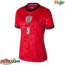 Camiseta Inglaterra Harry Kane #9 Visitante Equipación para mujer Mundial 2026 manga corta